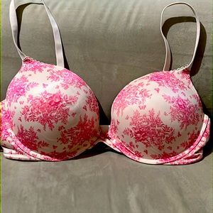 VS Body by Victoria Push Up Bra 38D Pink Floral